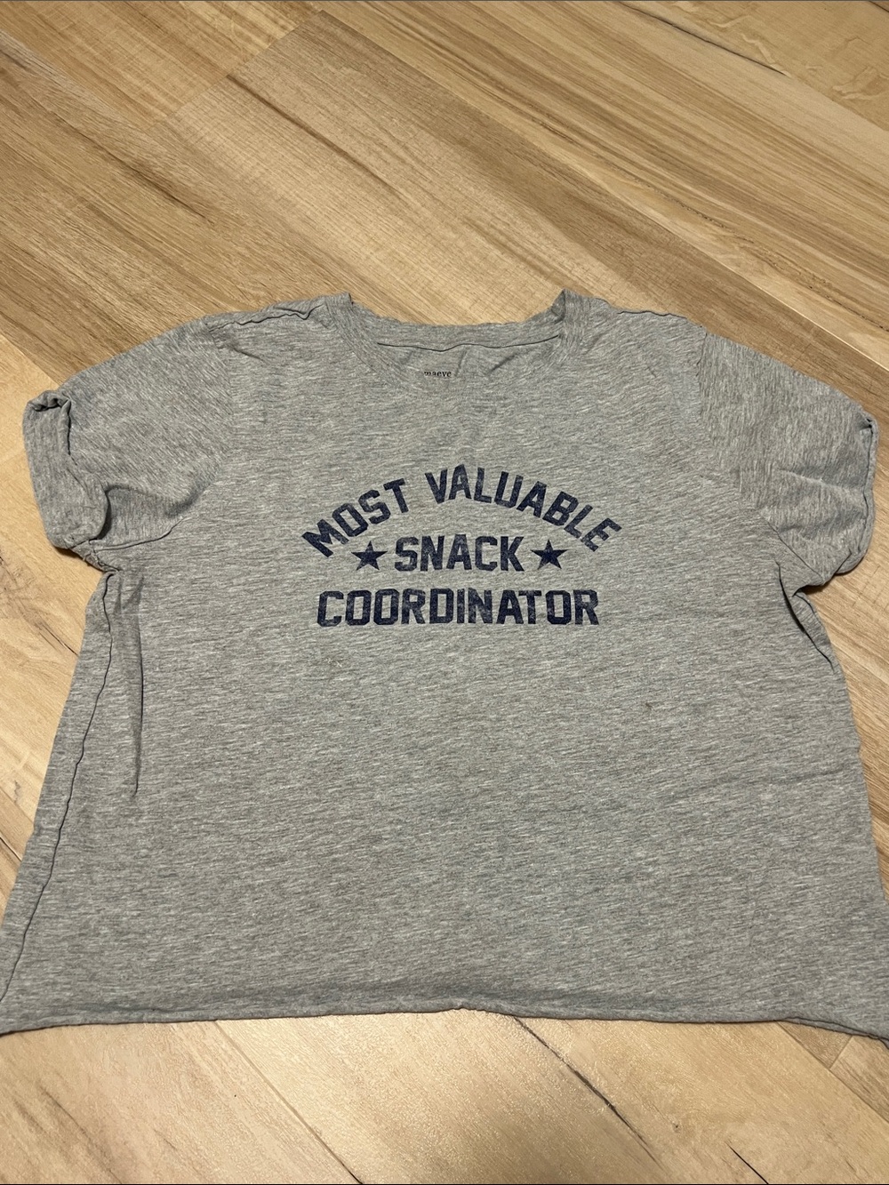 Maeve Women’s Gray 'Most Valuable Snack Coordinator' T-Shirt